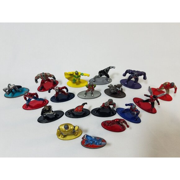 Marvel Nano Metalfigs mixed lot of 18 figures Spider-verse Spider-man Thanos - Picture 6 of 16